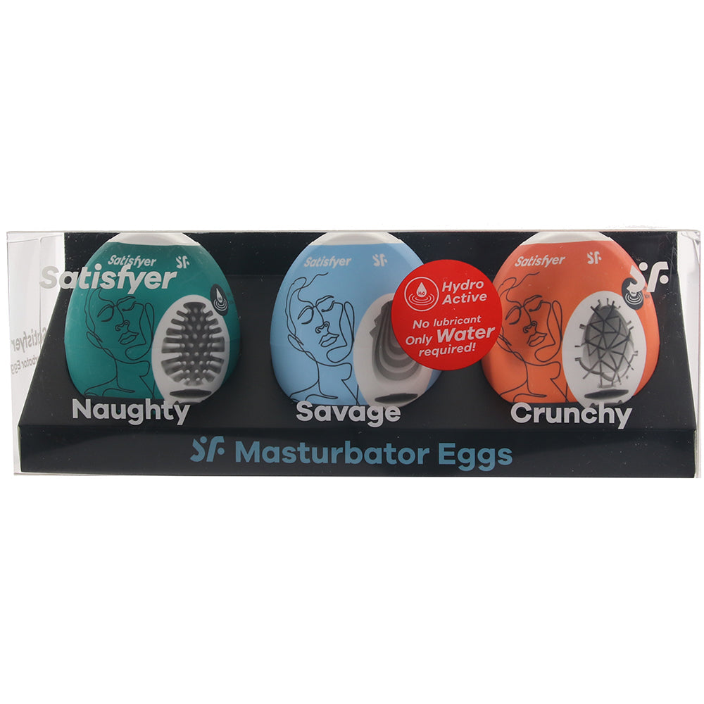 Satisfyer Naughty, Savage, Crunchy Masturbator Egg Set
