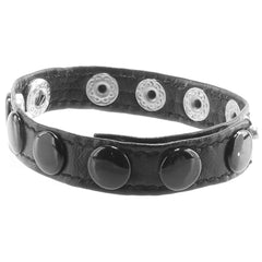 Leather Single Multi Snap Strap Cock Ring