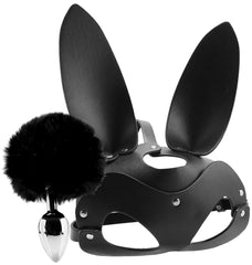 Tailz Bunny Tail Anal Plug & Mask Set