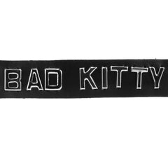 Bad Kitty Leather Word Band Collar