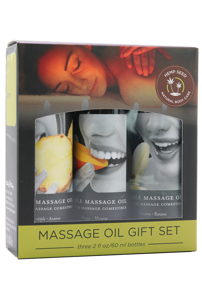 Edible Massage Oil Gift Set 3x2oz