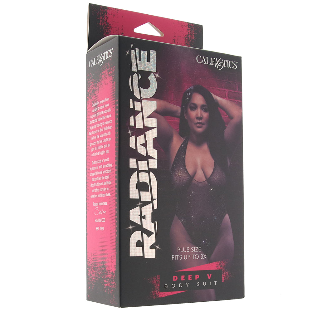 Radiance Deep V Black Body Suit