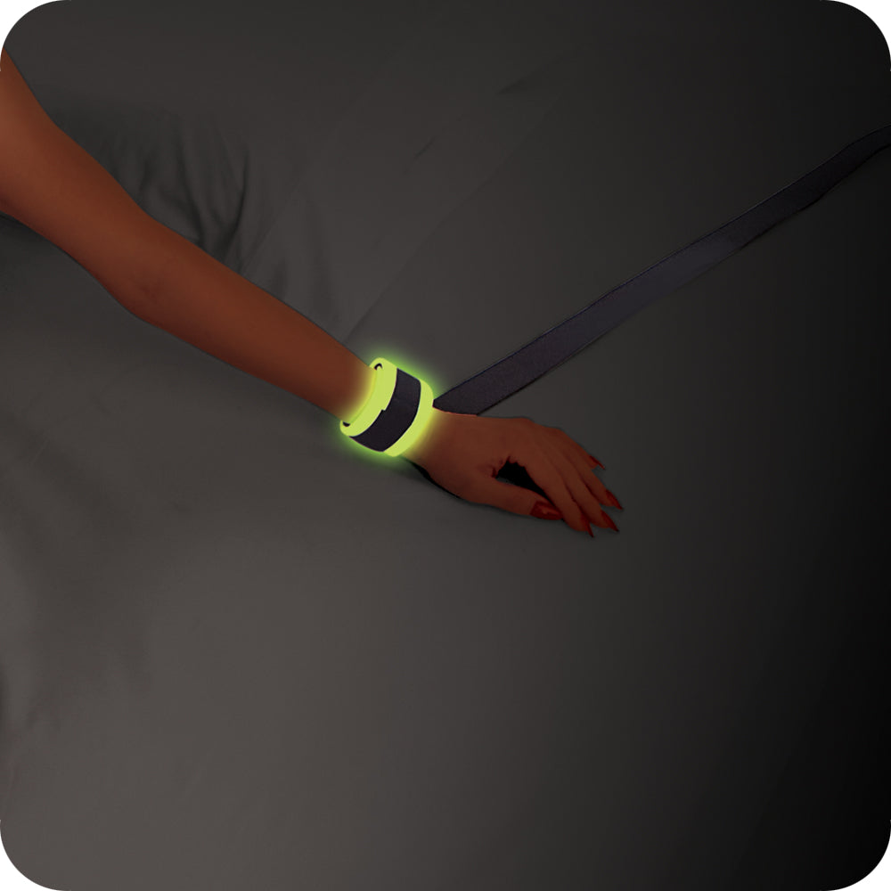 Glow In The Dark Bed Restraints With Adjustable Cuffs