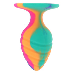 Cheeky Medium Swirl Tie-Dye Butt Plug