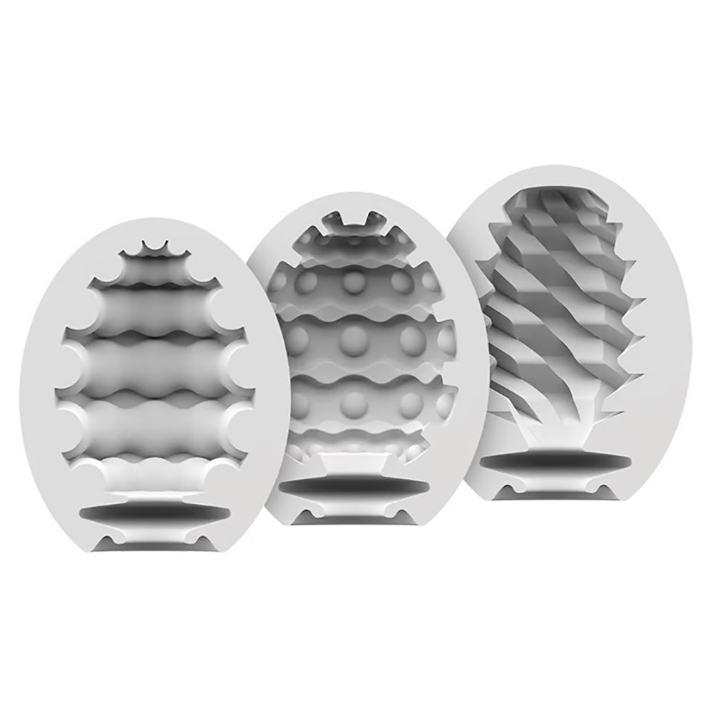 Satisfyer Riffle, Bubble, Fierce Masturbator Egg Set