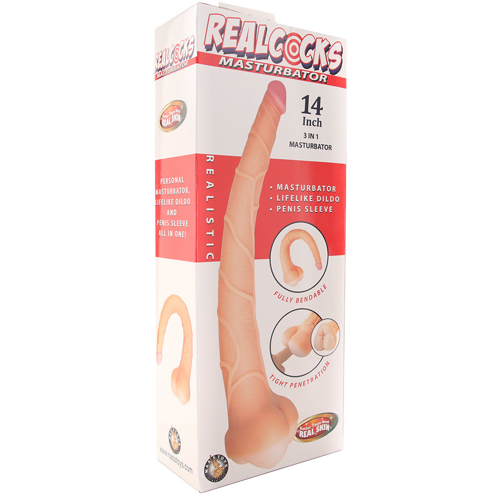 Real Cocks 14 Inch Masturbator and Dildo