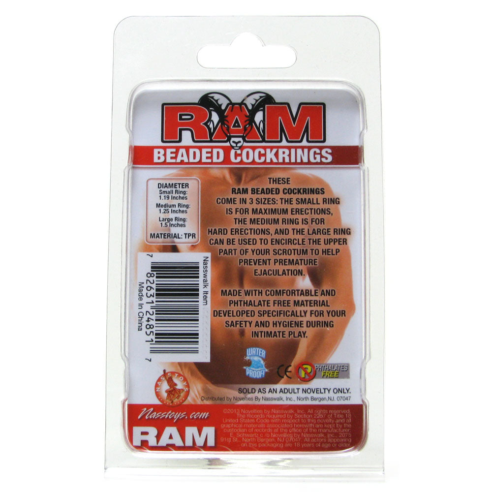 Ram Beaded Cock Rings