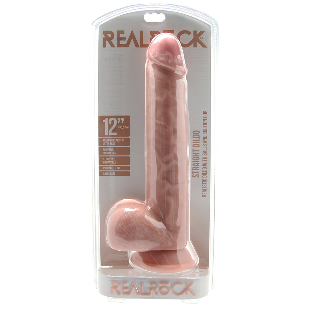 RealRock Straight 12 Inch Ballsy Dildo