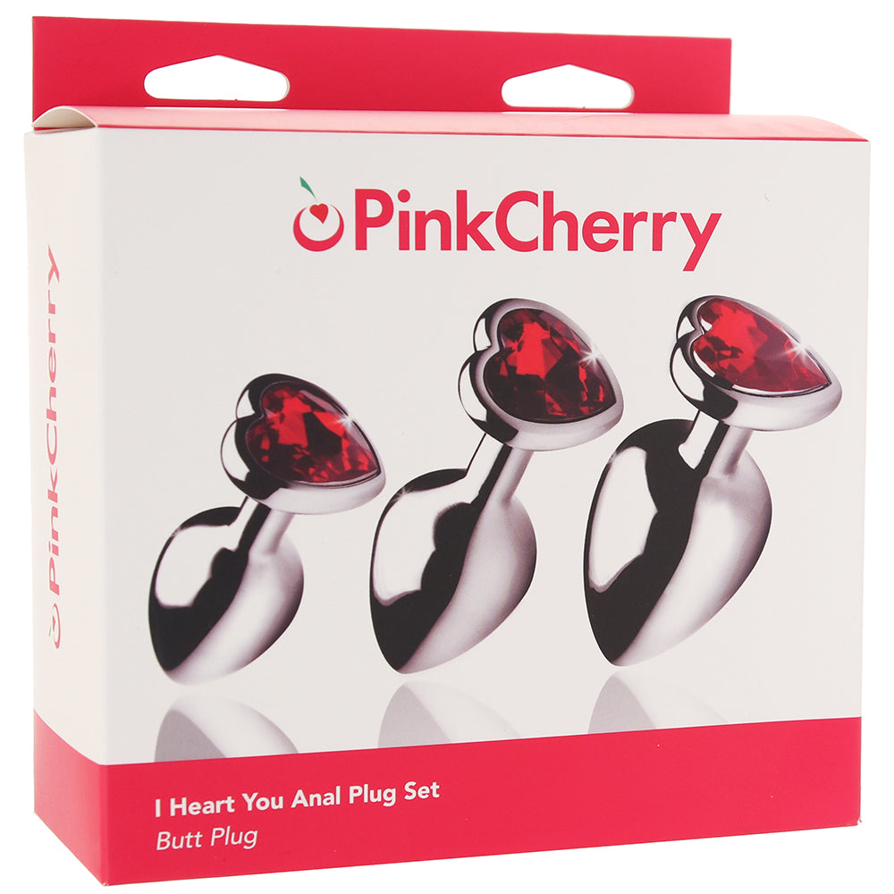 PinkCherry I Heart You Anal Plug Set