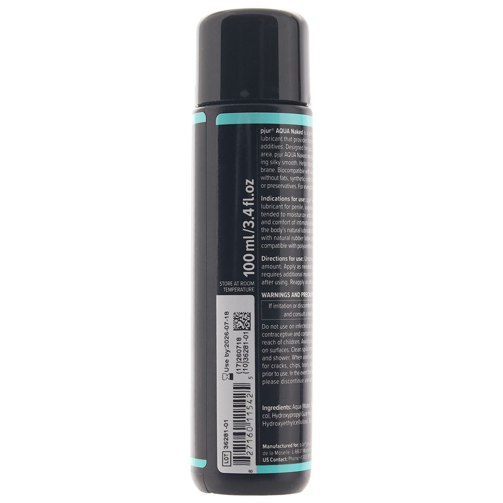 Pjur Aqua Naked Waterbased Lubricant 3.4oz/100ml