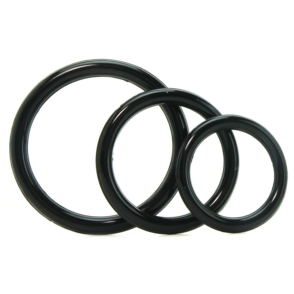 Silicone 3 Ring Stamina Cock Ring Set