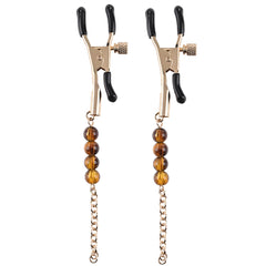 Sincerely Amber Beaded Nipple Clamps