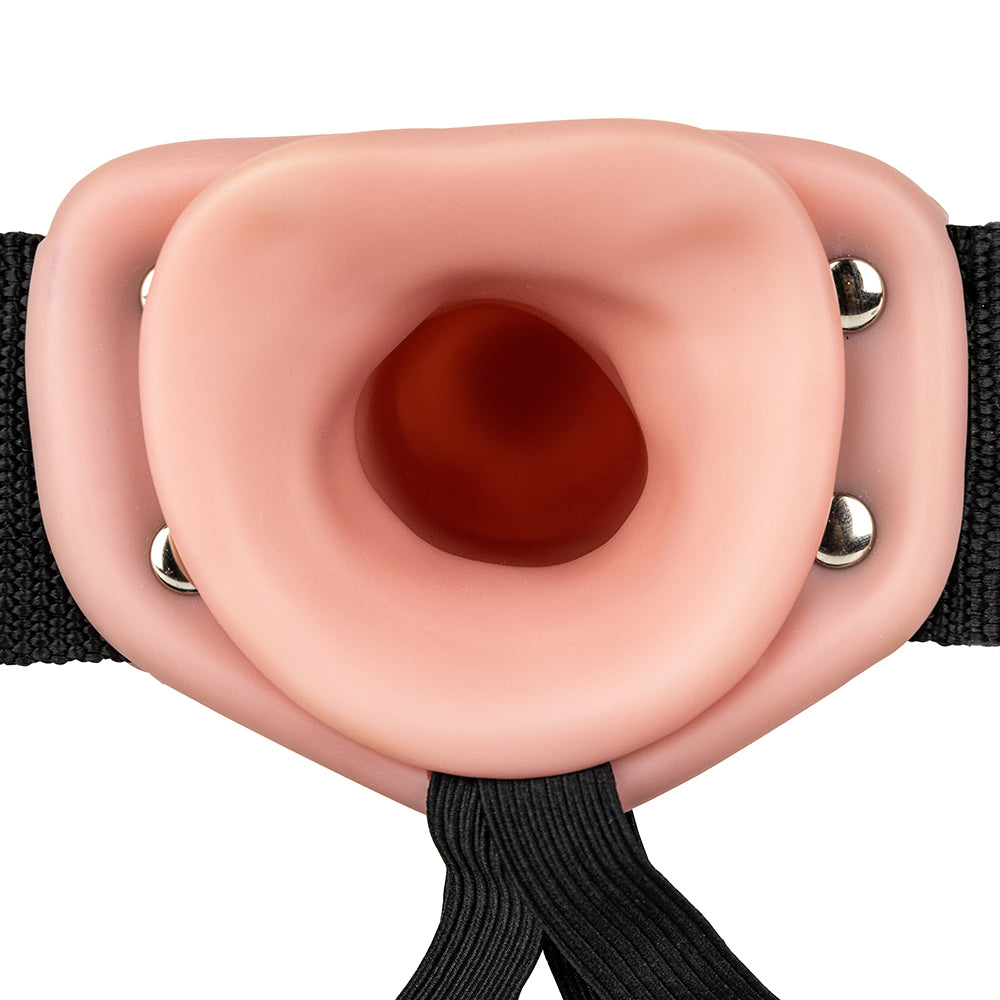Real Rock Hollow Vibrating 6 Inch Strap-On