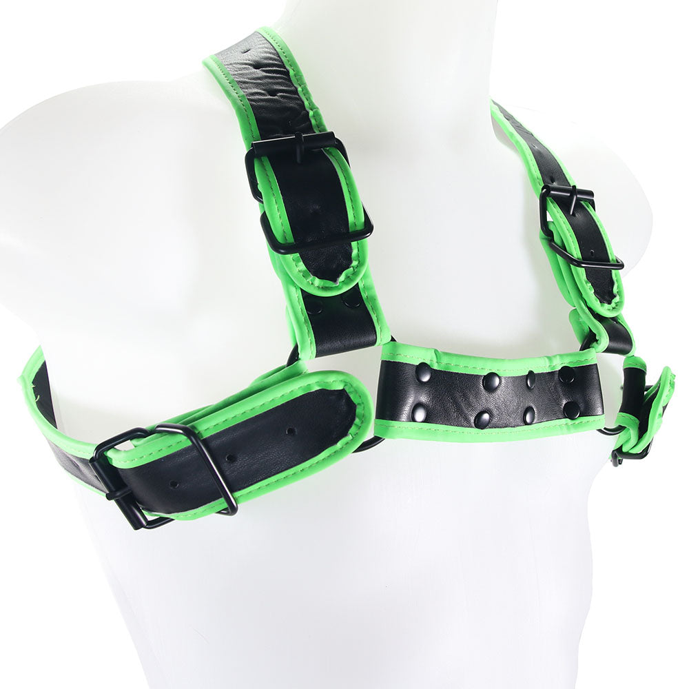 Ouch! Glow in the Dark Buckle Bulldog Harness