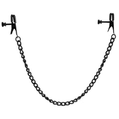 Broad Tip Clamp with Black Link Chain