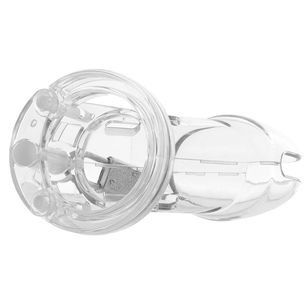 Blue Line Acrylic See-Thru Chastity Cage