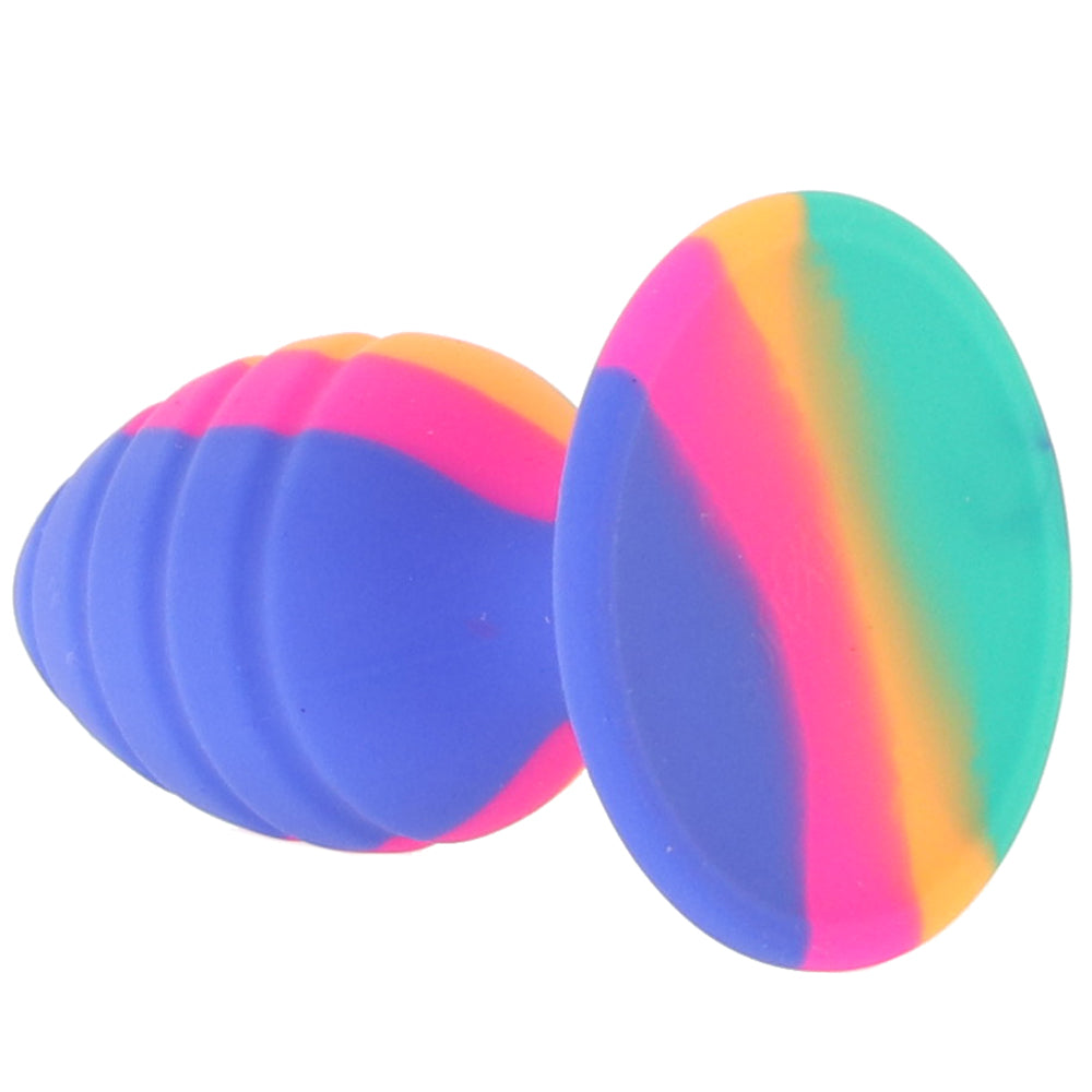 Cheeky Medium Swirl Tie-Dye Butt Plug