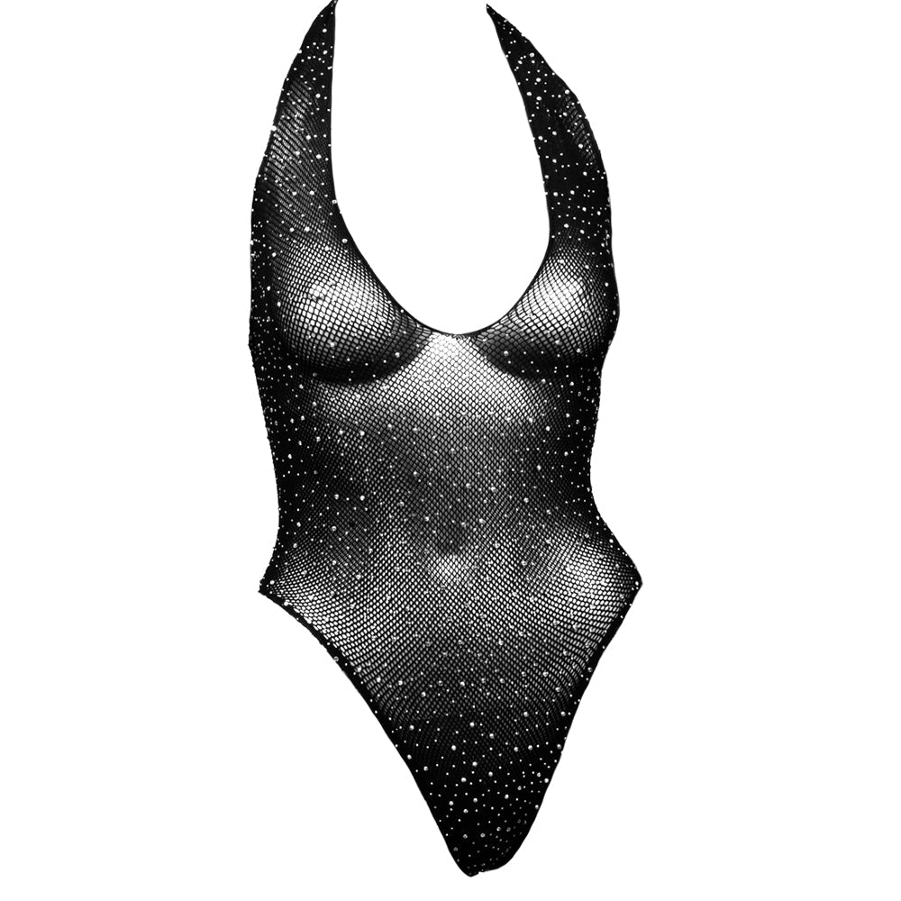 Radiance Deep V Black Body Suit