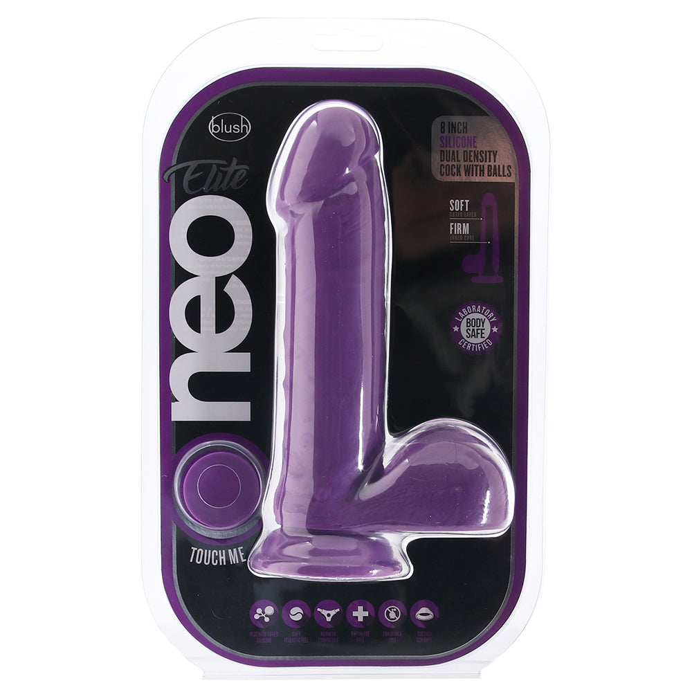 Neo Elite 8 Inch Silicone Dual Density Cock