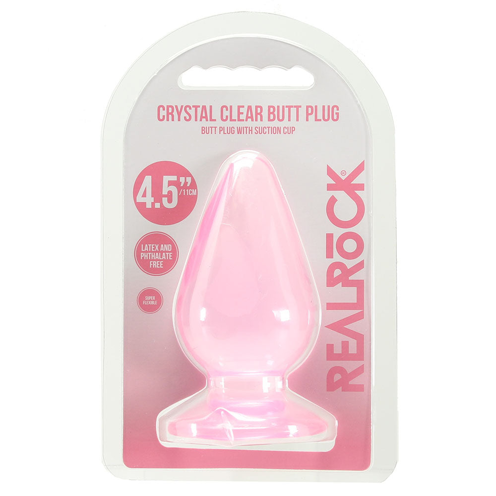 RealRock Crystal Clear Jelly 4.5 Inch Butt Plug