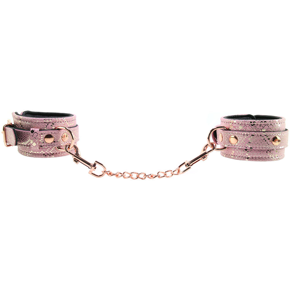 Locking Leather Wrist Restraint Cuffs