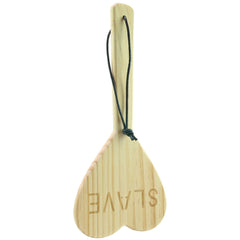 Heart Shaped Wood SLAVE Paddle