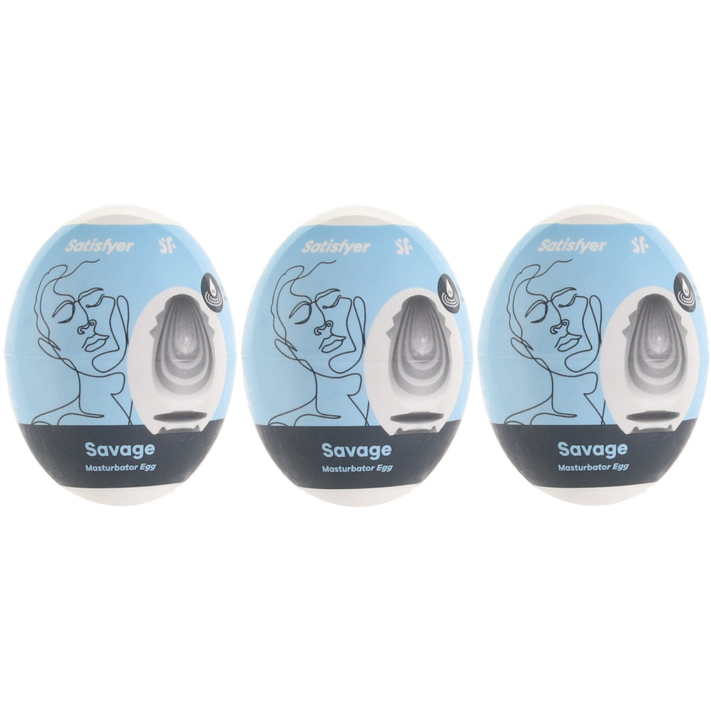 Satisfyer Savage Masturbator Egg Triple Set