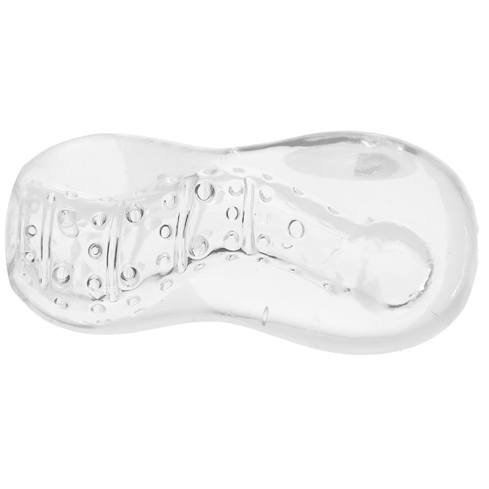 Gripz Wavy Squeezable Clear Stroker