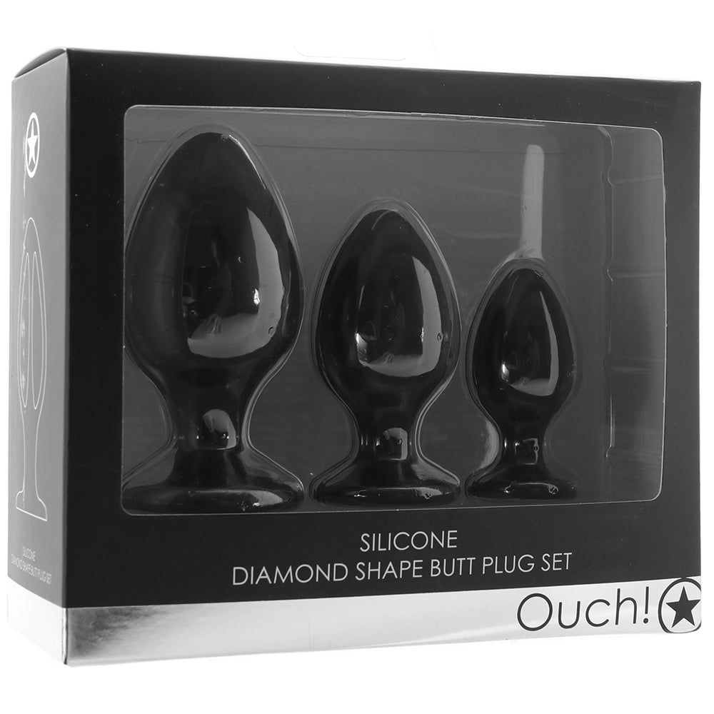 Ouch! Diamond Shape Butt Plug Set