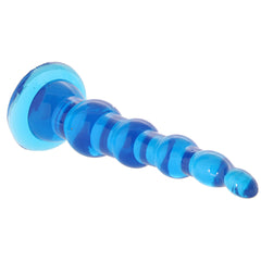 Blue Line 6.75 Inch Anal Beads With Suction Base