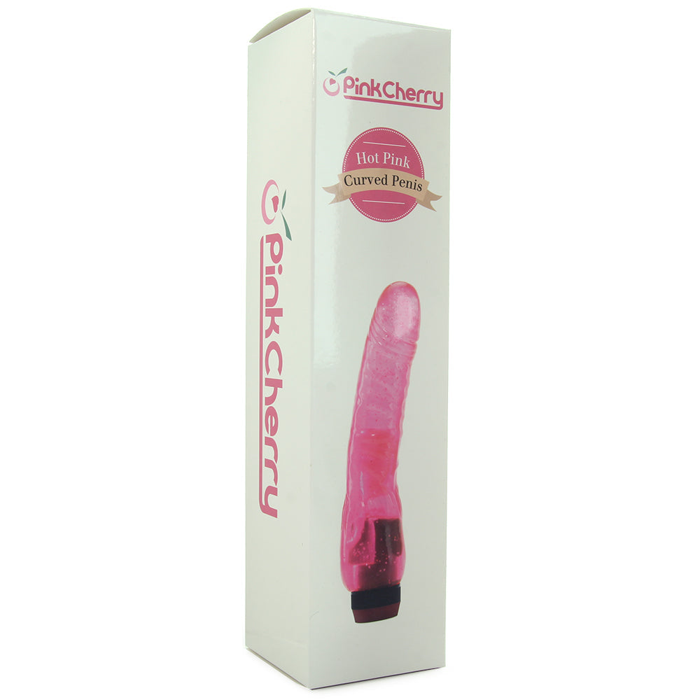 PinkCherry Hot Pink Curved Penis