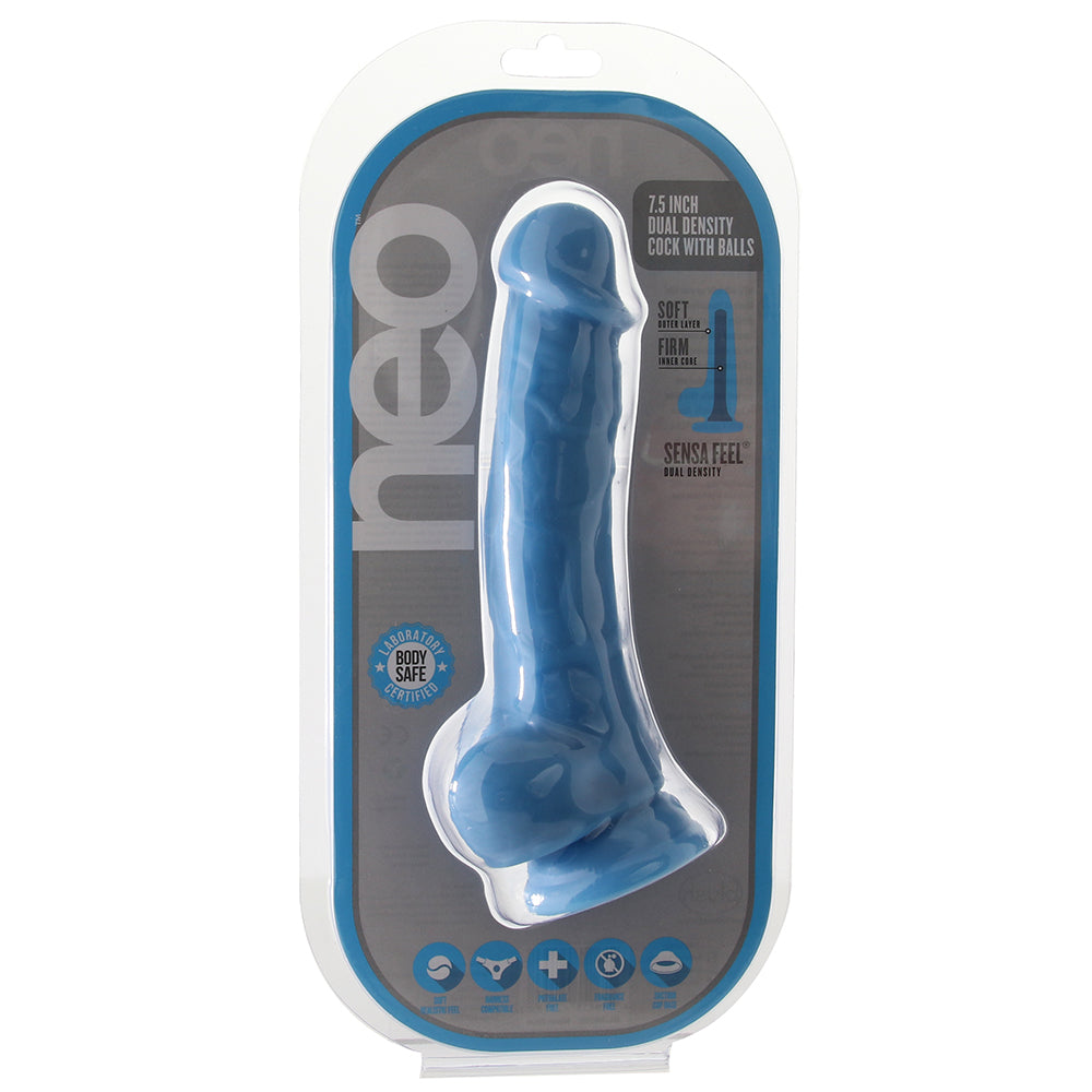 Neo 7.5 Inch Dual Density Cock with Balls