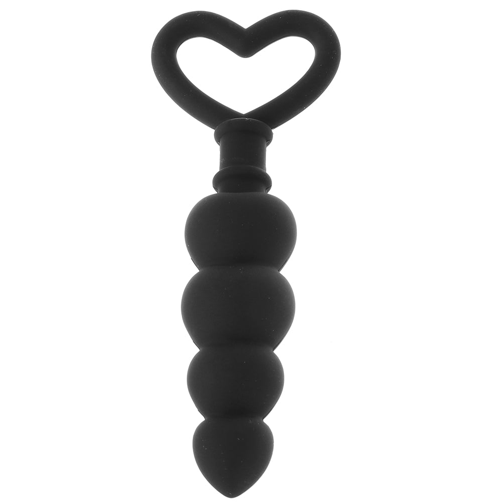 PinkCherry Black Hearts Butt Plug