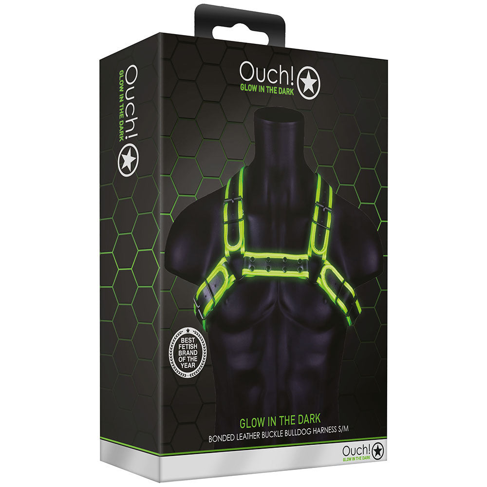 Ouch! Glow in the Dark Buckle Bulldog Harness