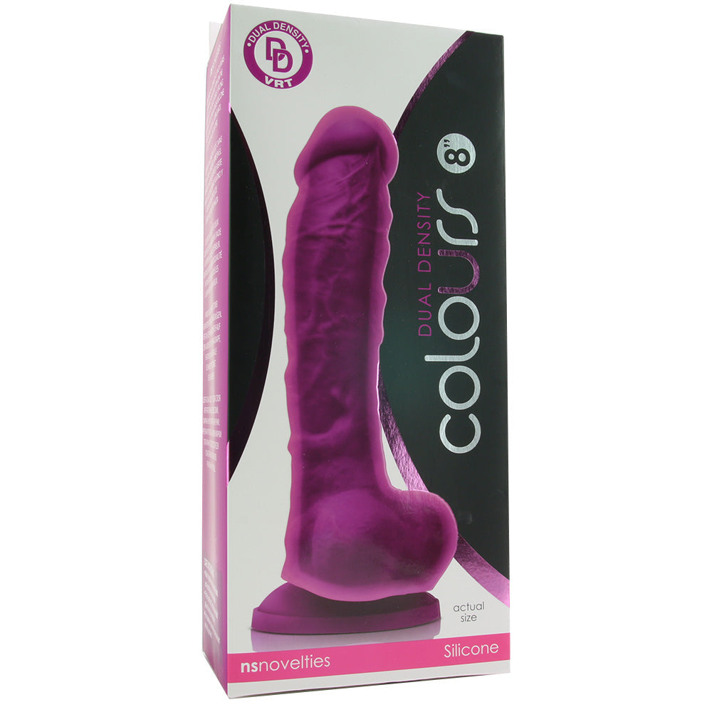 Colours 8 Inch Dual Density Silicone Dildo