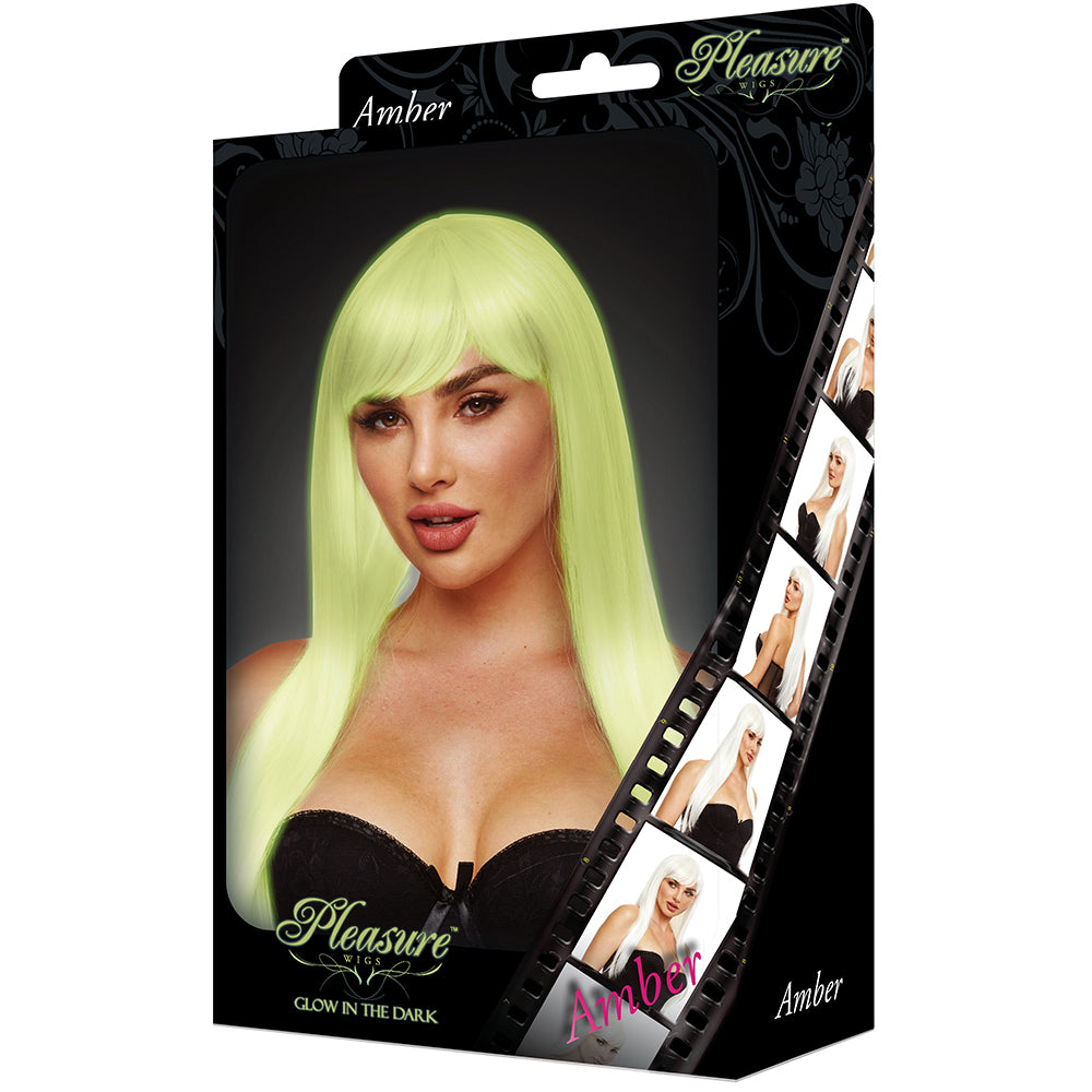 Amber Glow in the Dark Wig