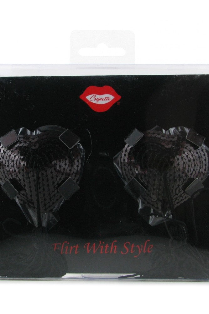Sequined Heart Pasties With Tassels