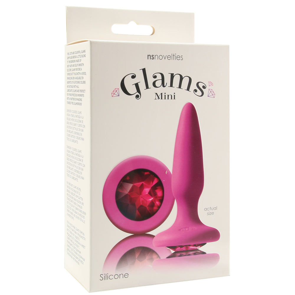 Glams Mini Pink Gem Silicone Butt Plug