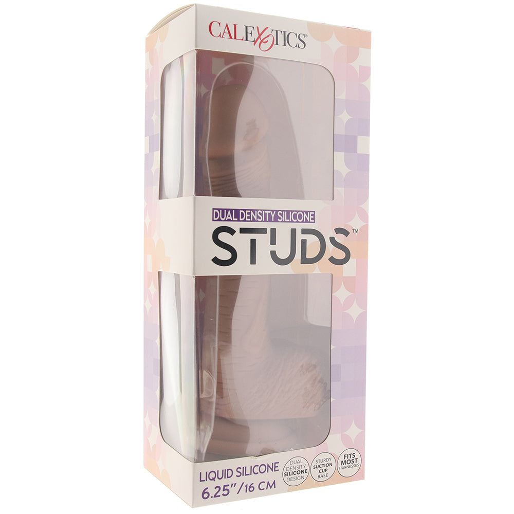Silicone Studs Dual Density 6.25 Inch Dildo