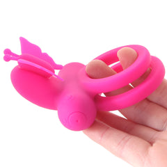 Silicone Dual Butterfly Vibrating Ring