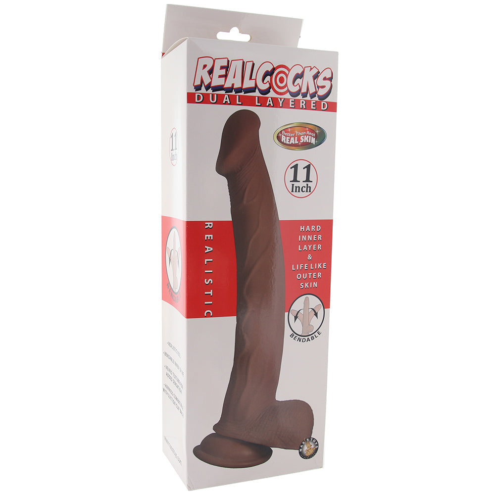 Real Cocks Dual Layered 11 Inch Dildo