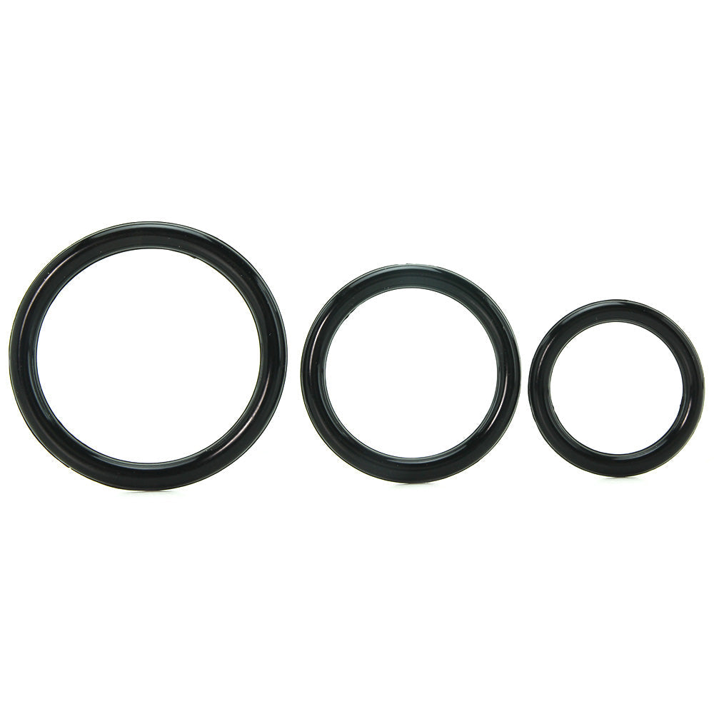 Silicone 3 Ring Stamina Cock Ring Set