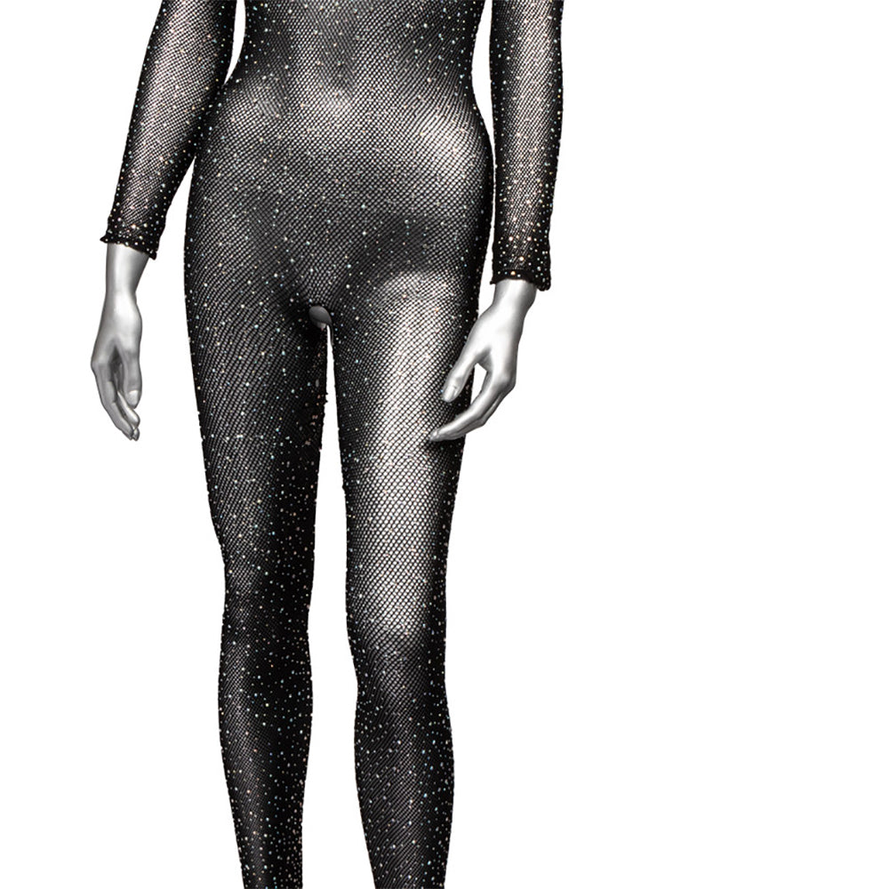 Radiance Crotchless Full Black Body Suit