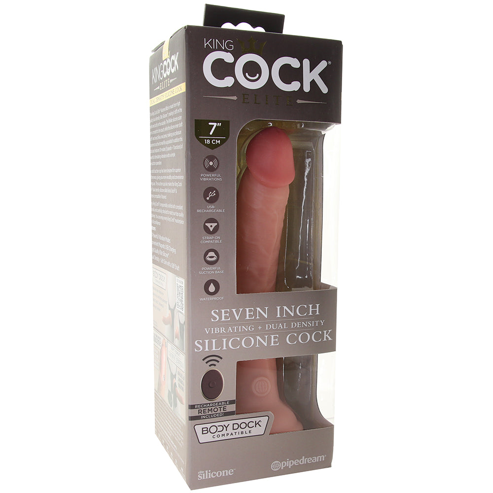 King Cock 7 Inch Dual Density Silicone Vibe