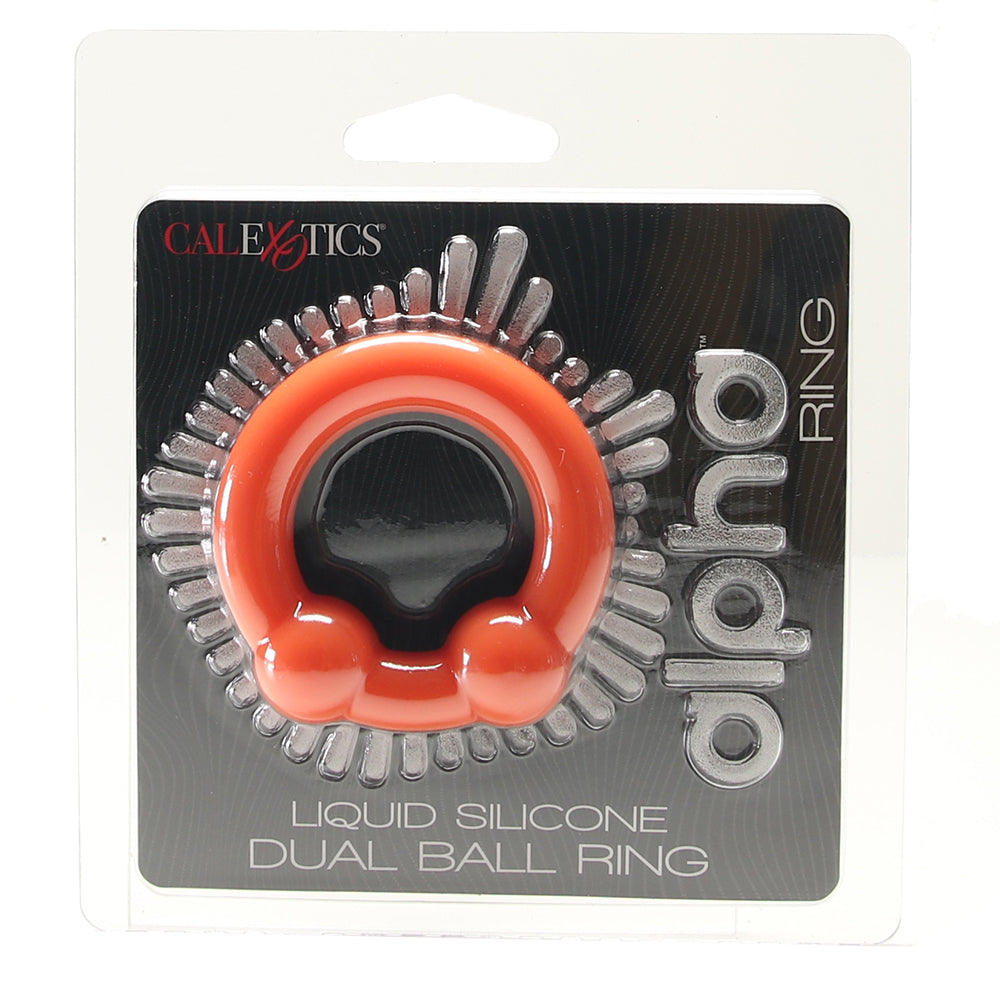 Alpha Liquid Silicone Dual Ball Cock Ring