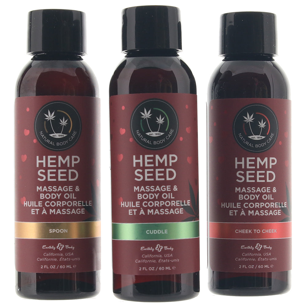 Hemp Seed Massage Oil Gift Set