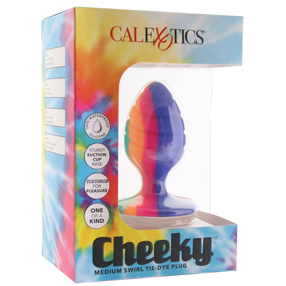 Cheeky Medium Swirl Tie-Dye Butt Plug