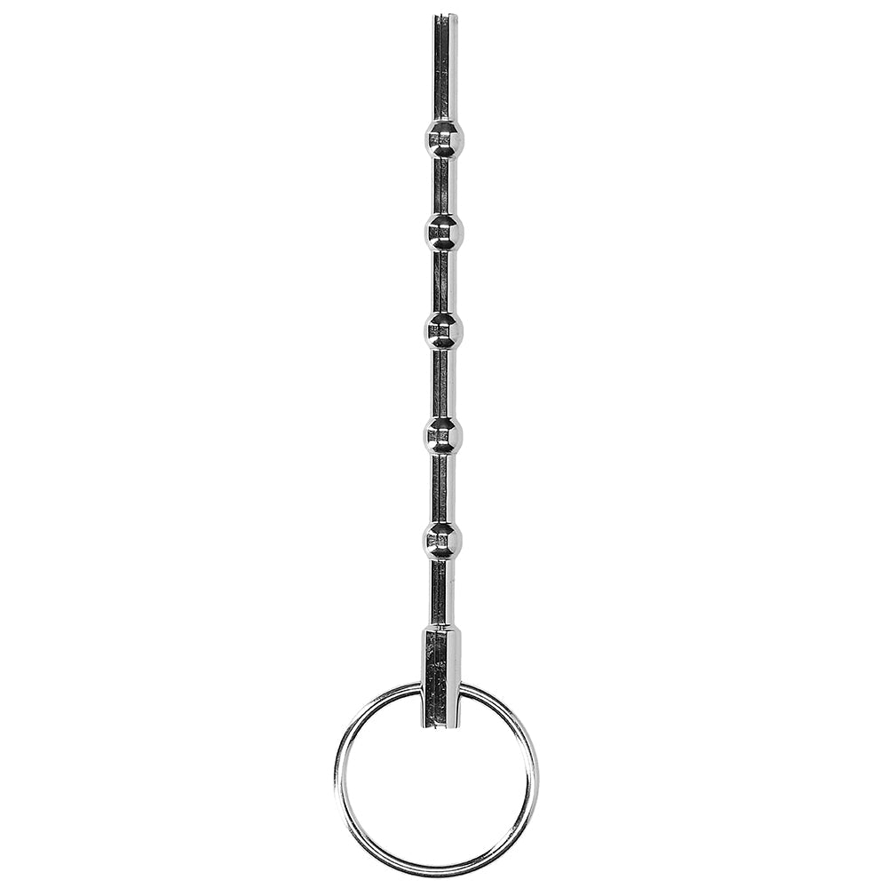 Ouch! Beaded 9.5mm Steel Urethral Dilator & Glans Ring