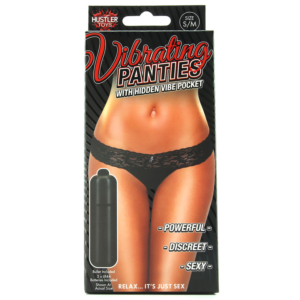 Vibrating Panties with Hidden Vibe Pocket Black