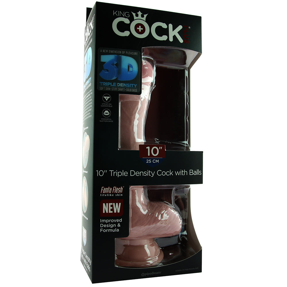 King Cock Plus Triple Density 10 Inch Ballsy Cock